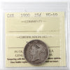 1900 Canada 25-cents ICCS Certified VG10