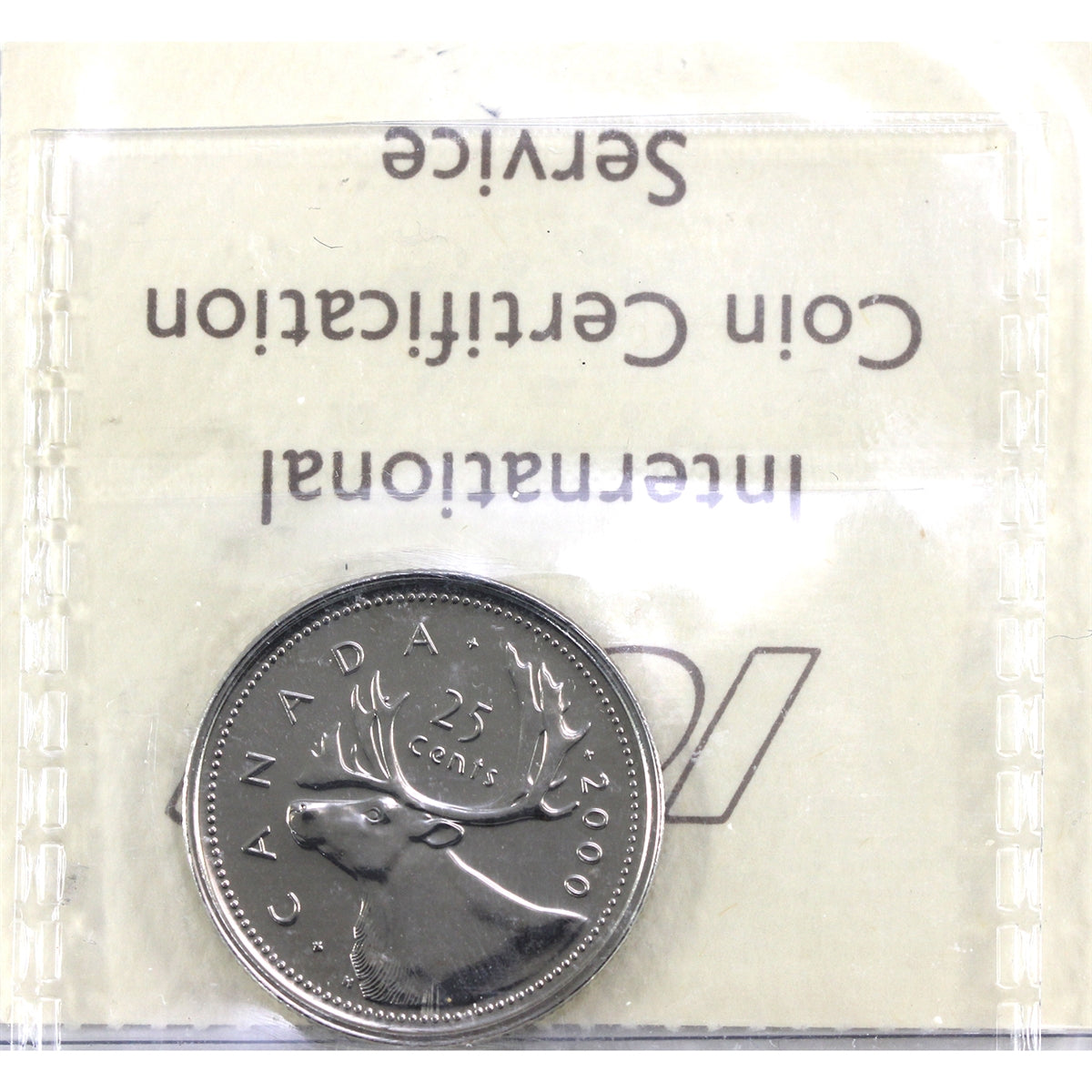2000 Caribou Canada 25-cents ICCS Certified MS67 NBU
