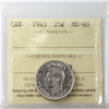 1945 Canada 25-cents ICCS Certified MS60