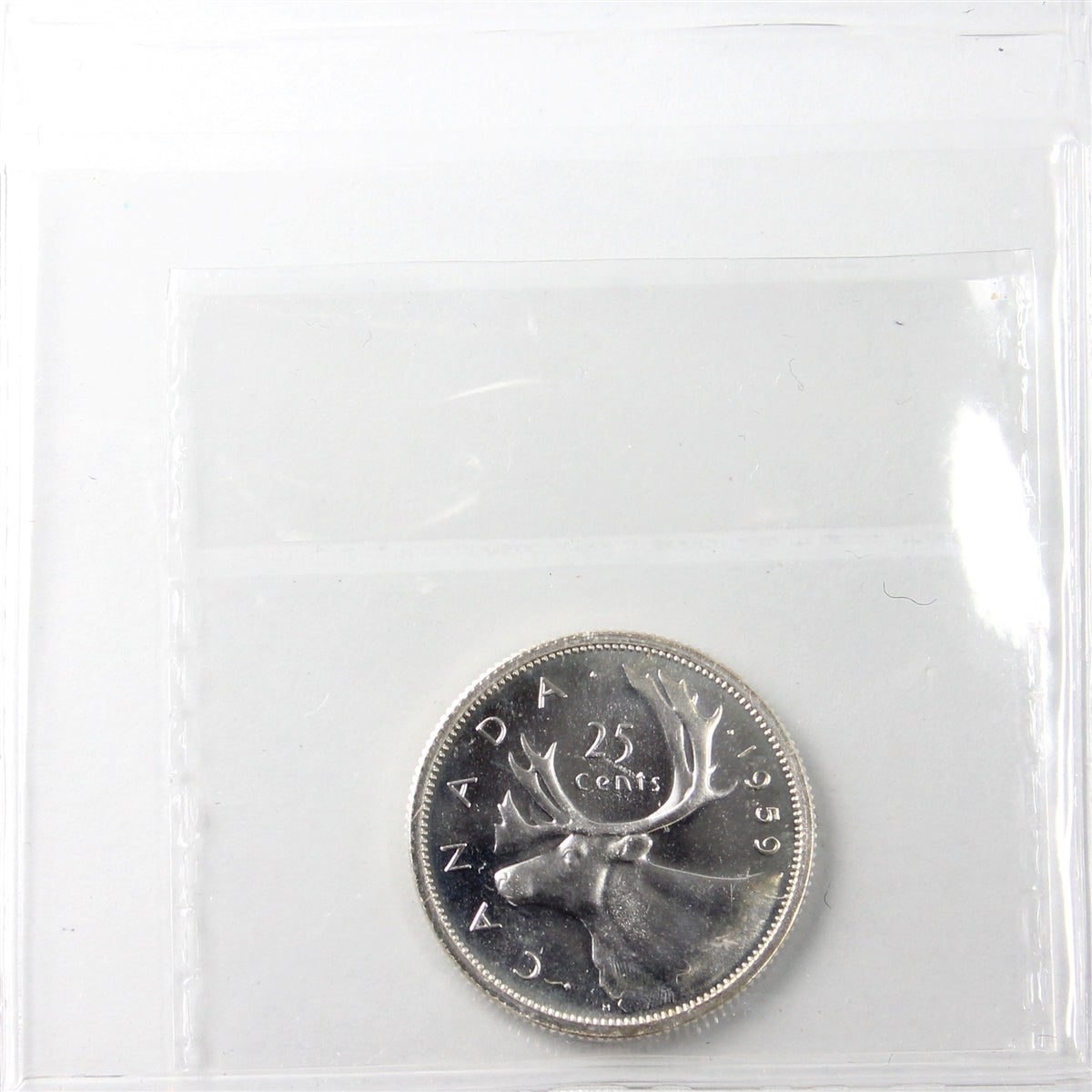 1959 Canada 25-cents ICCS Certified PL-64 Heavy Cameo