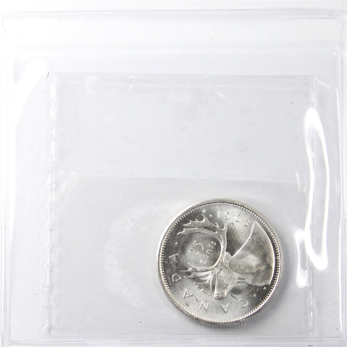 1963 Canada 25-cents ICCS Certified MS65 Cameo