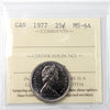1977 Canada 25-cents ICCS Certified MS64
