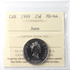 1999 June Canada 25-cents ICCS Certified MS64