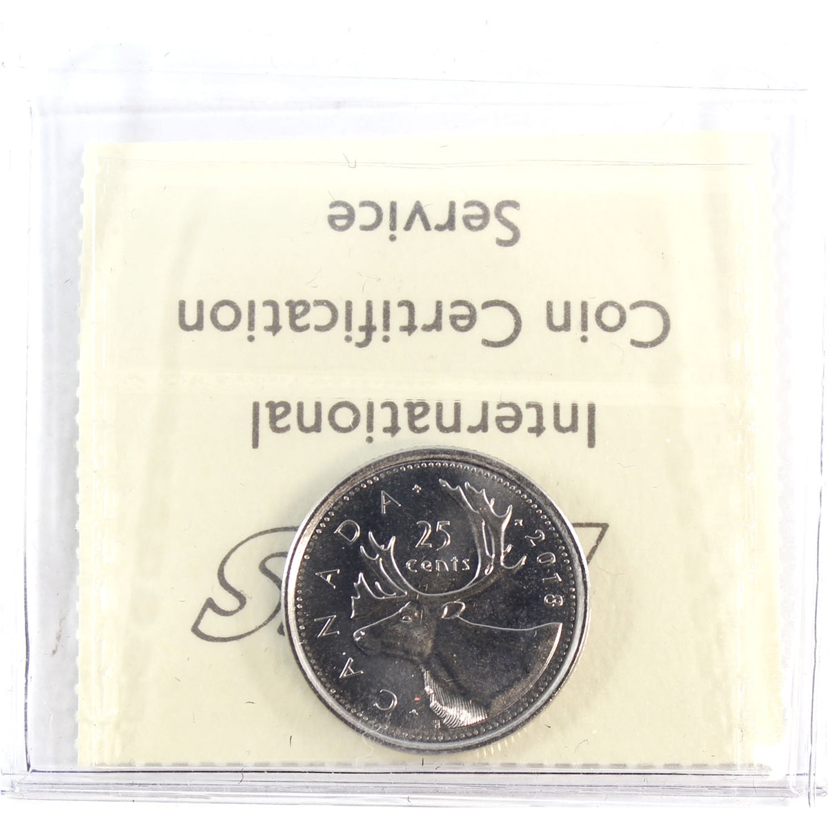2018 Caribou Canada 25-cents ICCS Certified MS67