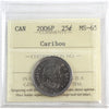 2006P Caribou Canada 25-cents ICCS Certified MS65