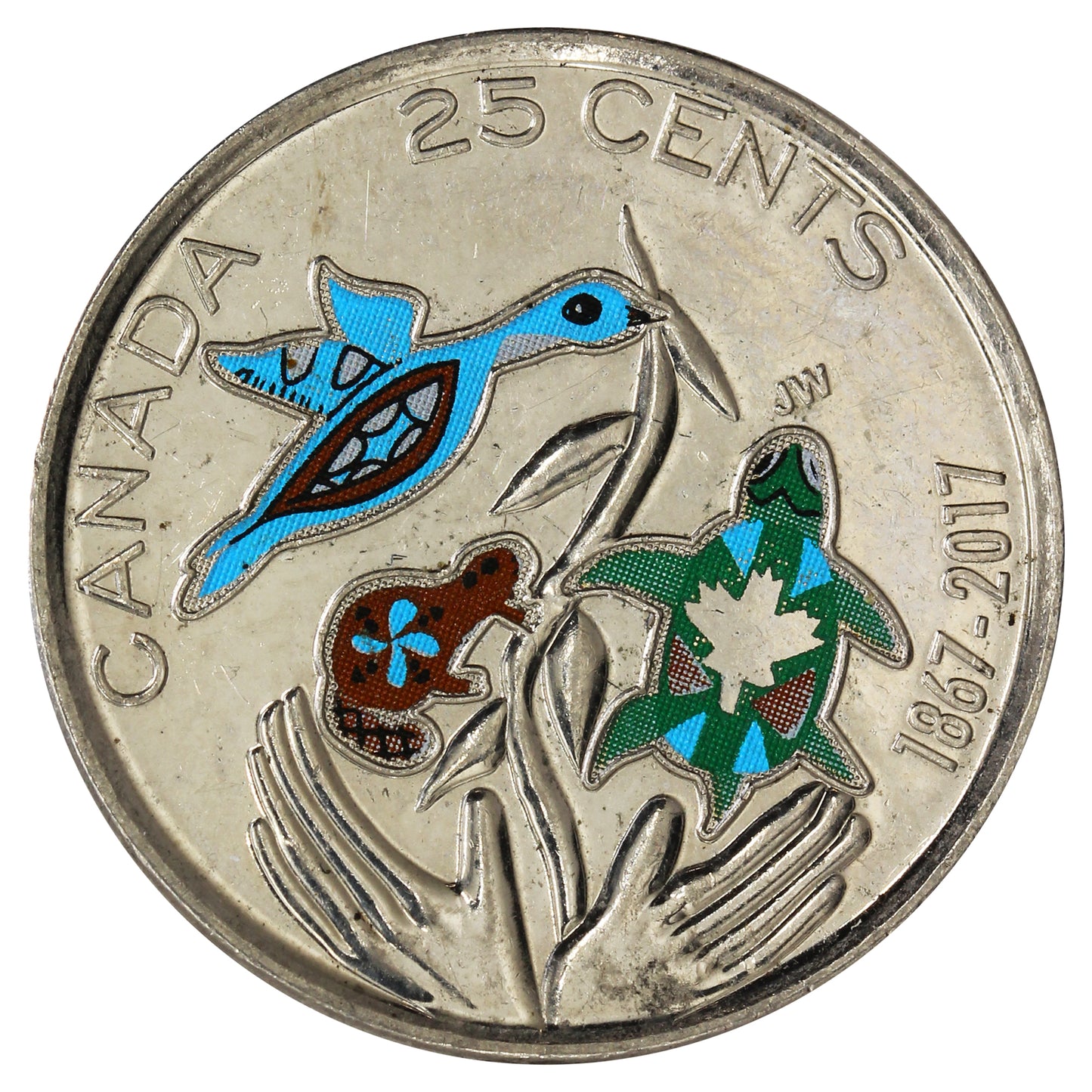 2017 Coloured Hope for a Green Future Canada 25-Cents (Circulated)