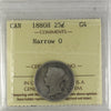 1880H Narrow 0 Canada 25-cents ICCS Certified G4