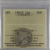1882H Canada 25-cents ICCS Certified VG8