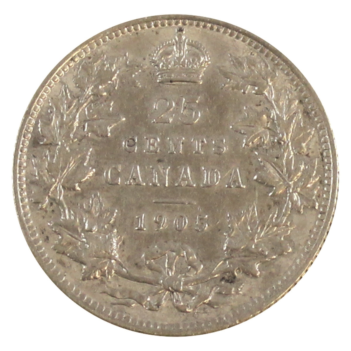 1905 Canada 25-cents ICCS Certified VF30