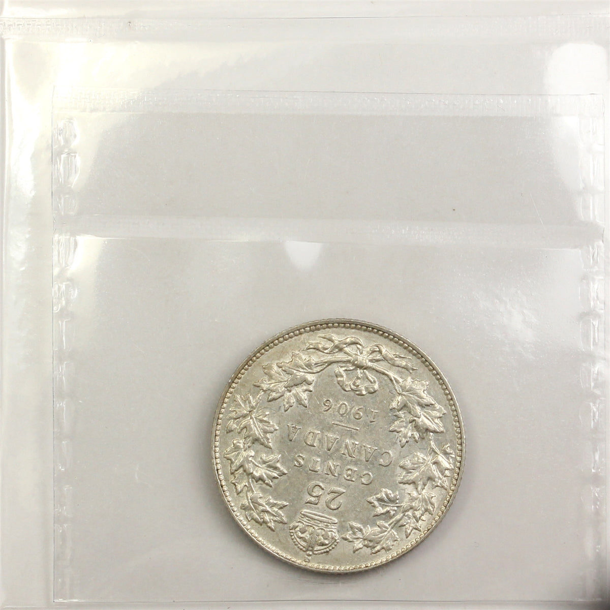 1906 Large Crown Canada 25-cents ICCS Certified EF40