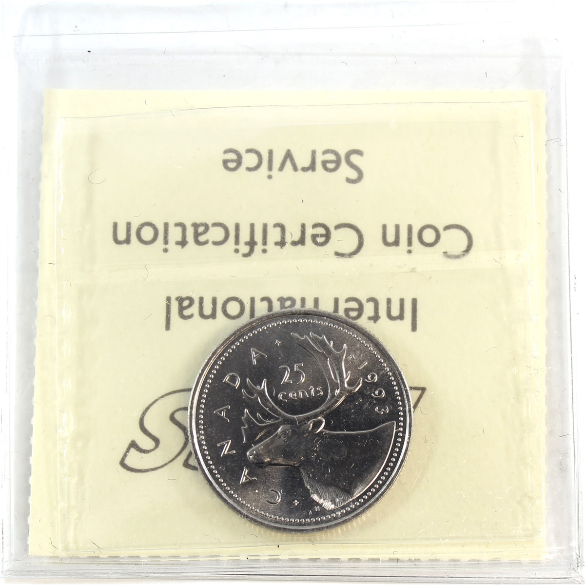1993 Canada 25-cents ICCS Certified MS65