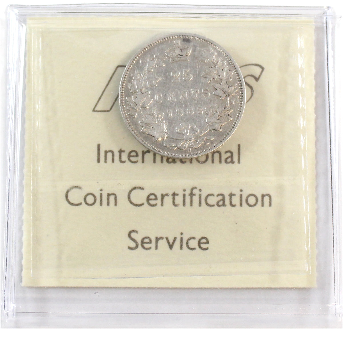 1882H Canada 25-cents ICCS Certified F15
