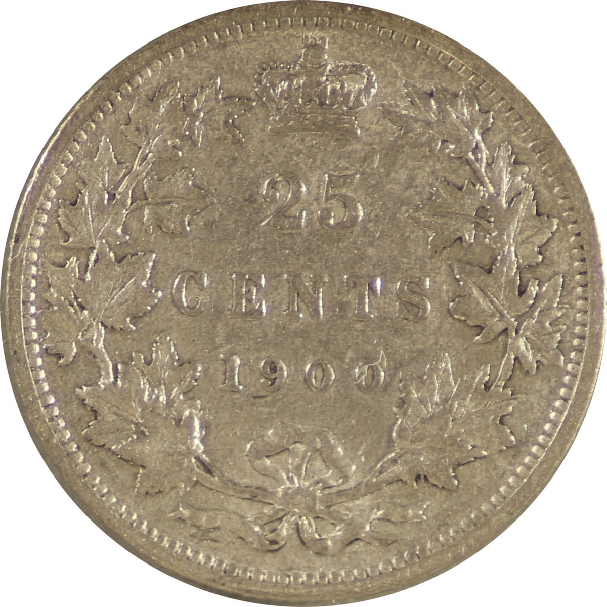 1900 Canada 25-cents ICCS Certified F-15