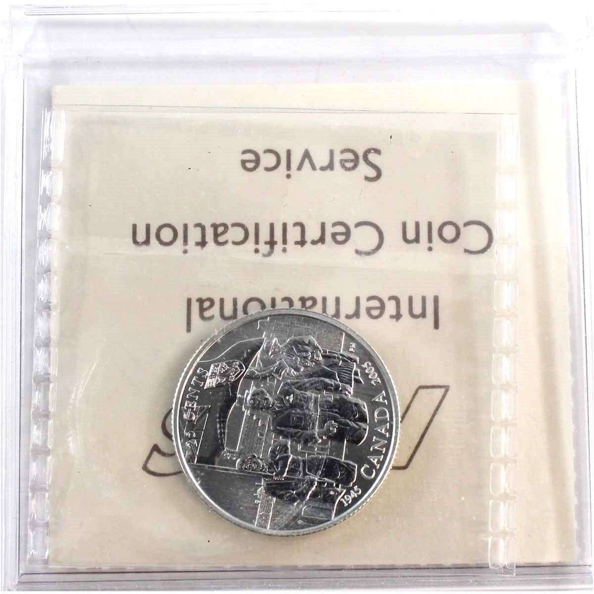 2005 Liberation Silver Canada 25-cents ICCS Certified MS66