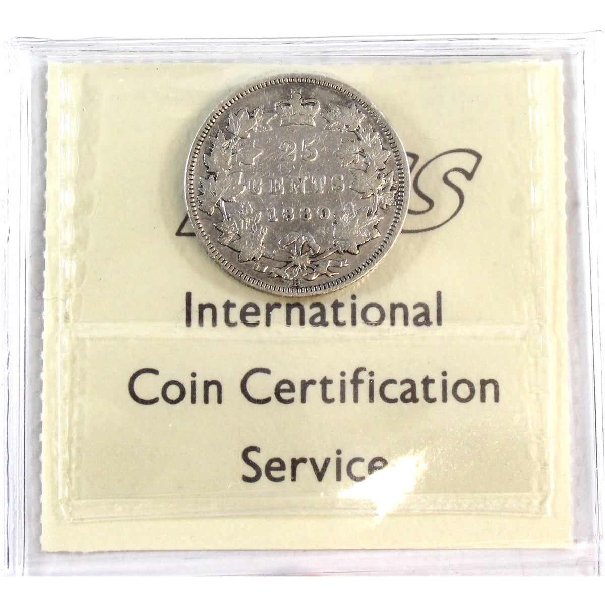 1880H Narrow/Wide O Canada 25-cents ICCS Certified VG8