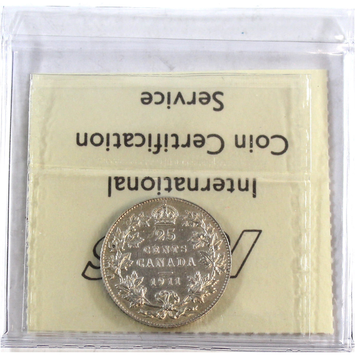 1911 Canada 25-cents ICCS Certified EF40