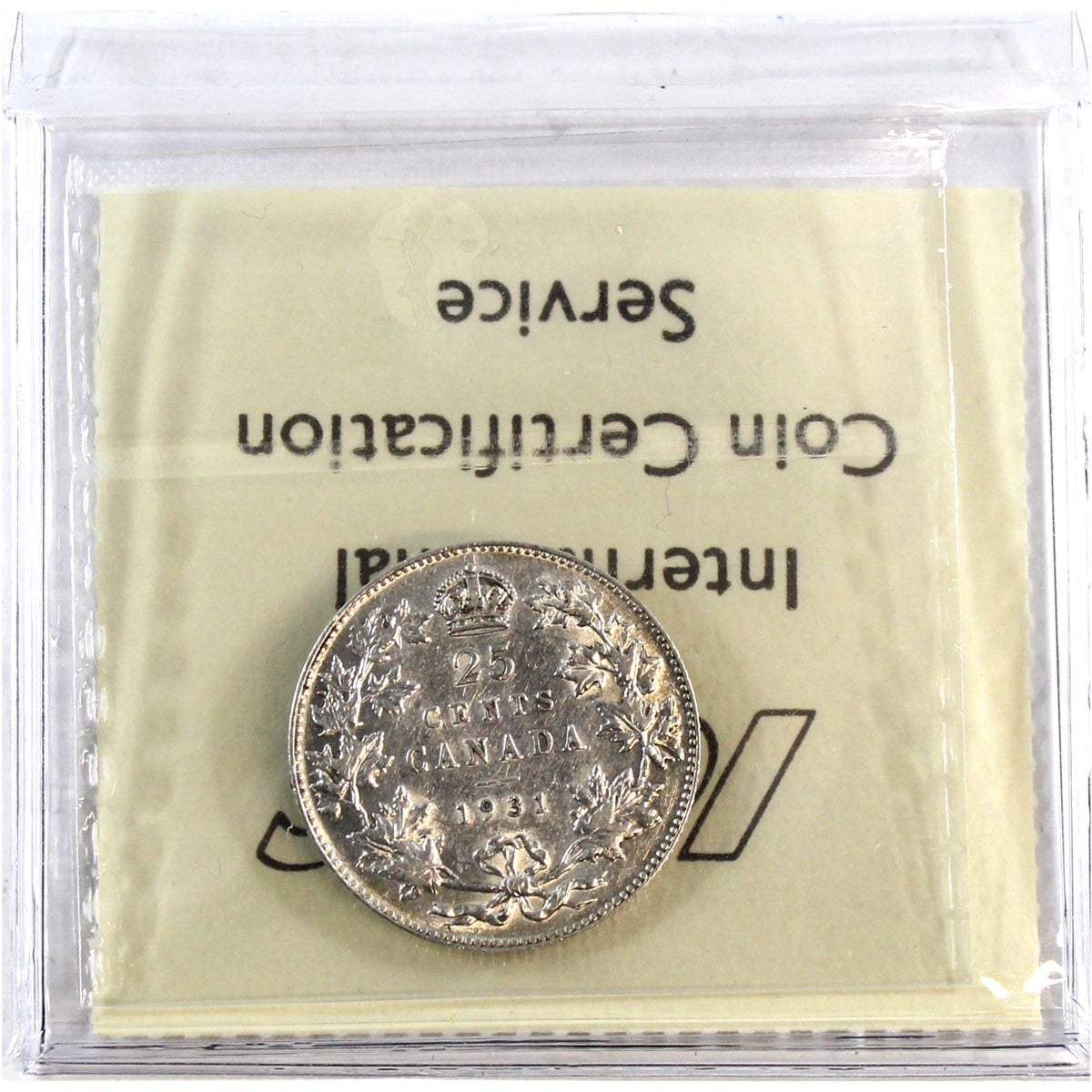 1931 Canada 25-cents ICCS Certified VF30