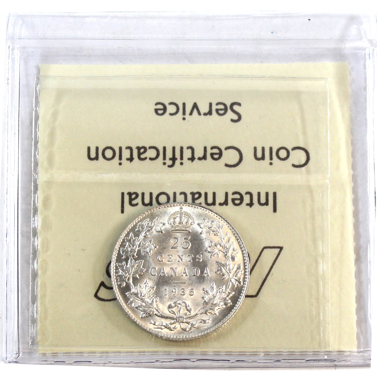 1935 Canada 25-cents ICCS Certified MS62 (XQL 209)