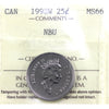 1998W Canada 25-cents ICCS Certified MS66 NBU