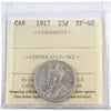 1917 Canada 25-cents ICCS Certified EF40