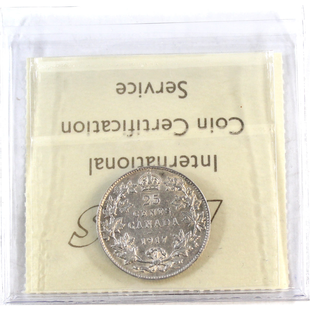 1917 Canada 25-cents ICCS Certified EF40