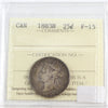 1883H Canada 25-cents ICCS Certified F15
