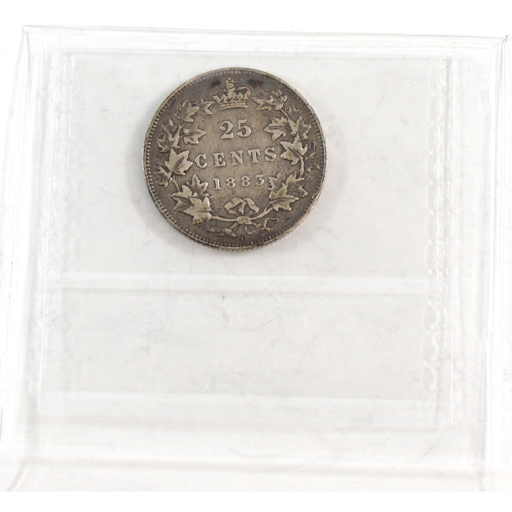 1883H Canada 25-cents ICCS Certified F15