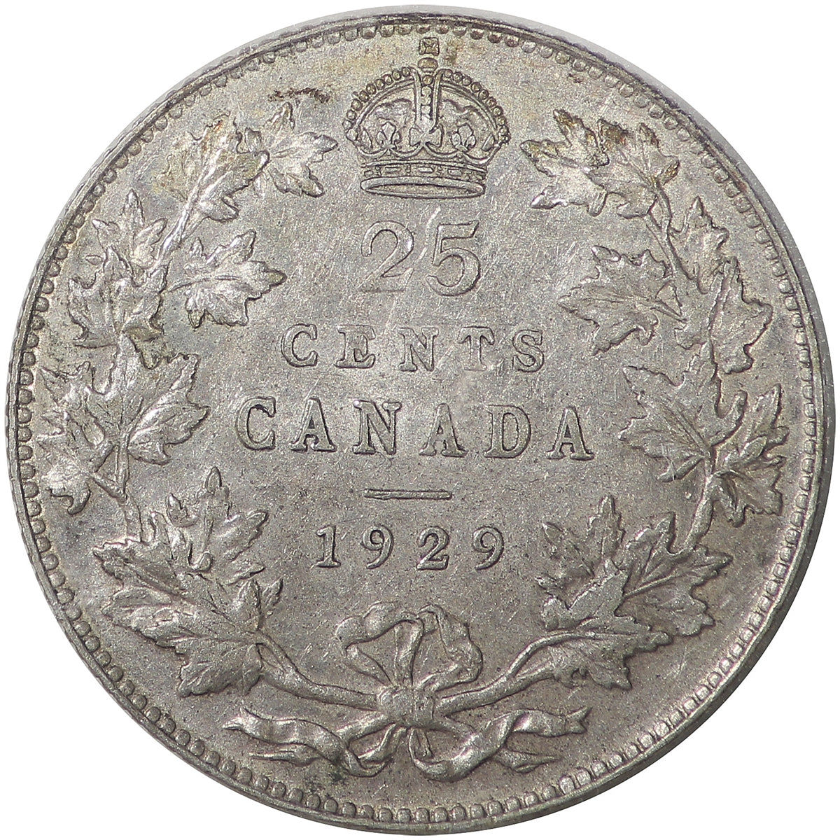 1929 Canada 25-cents ICCS Certified EF45