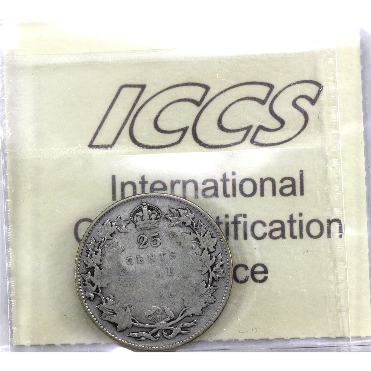 1936 Dot Canada 25-cents ICCS Certified G6