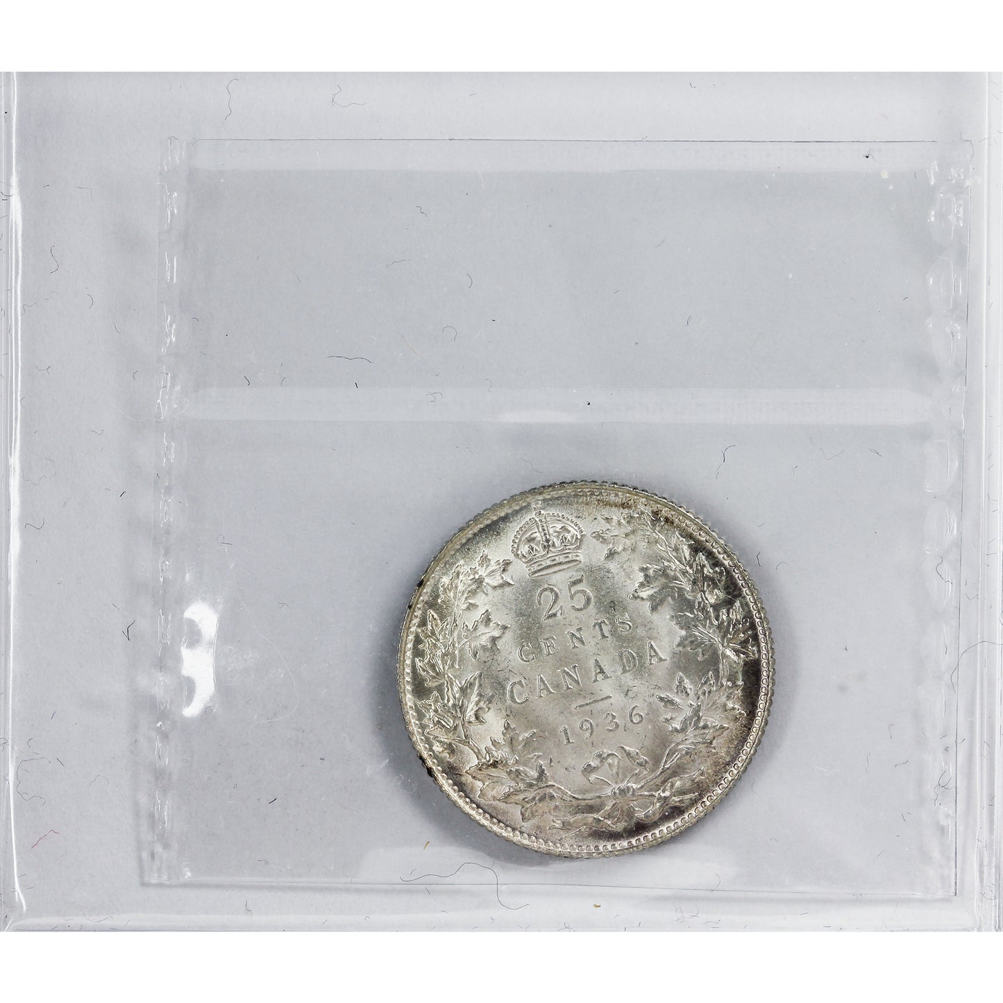 1936 Bar Canada 25-cents ICCS Certified MS63 (XWZ 473)