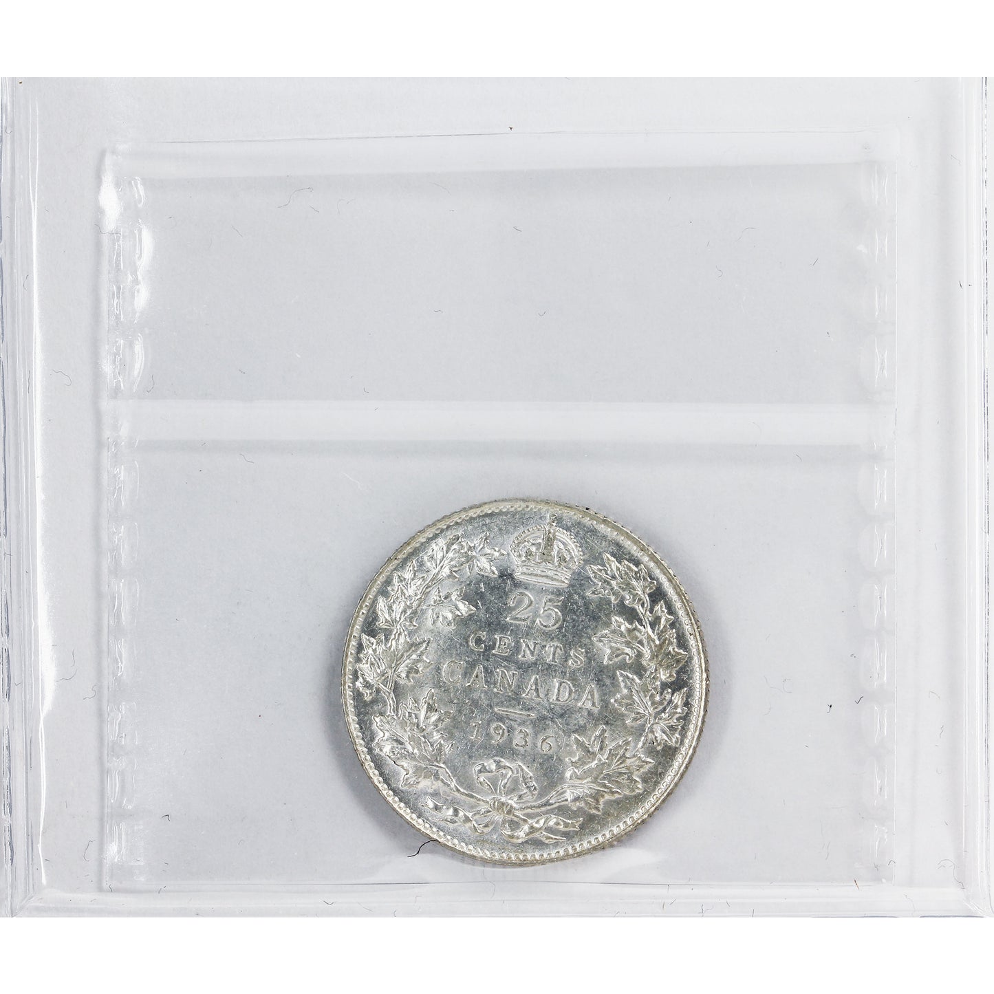 1936 Dot Canada 25-cents ICCS Certified EF40