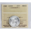 1939 Canada 25-cents ICCS Certified MS65 (XXR 615)