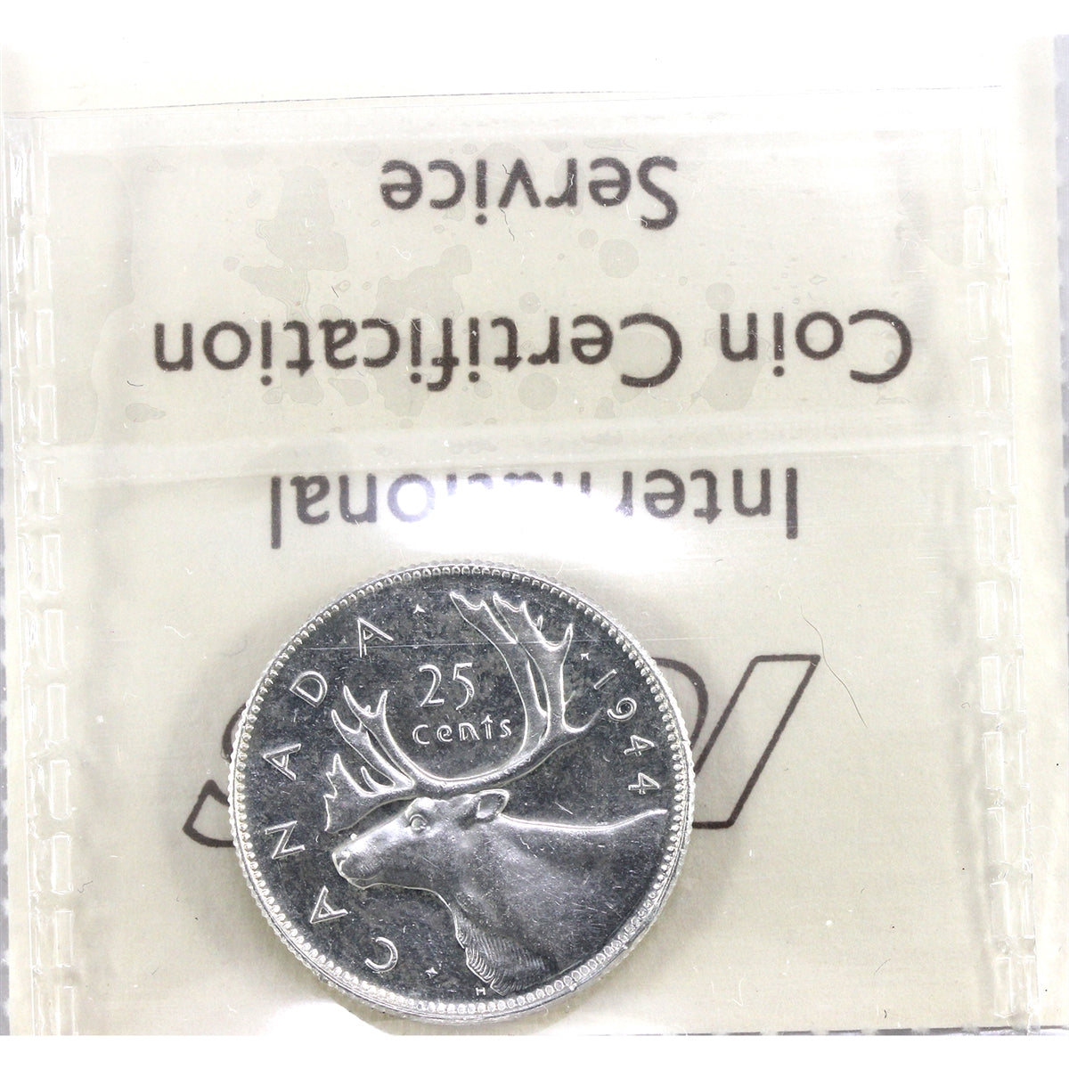 1944 Canada 25-cents ICCS Certified MS60