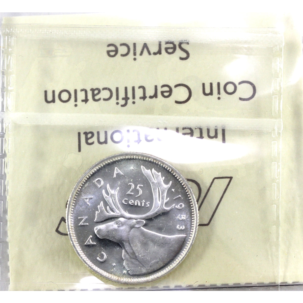 1953 Small Date Canada 25-cents ICCS Certified MS63