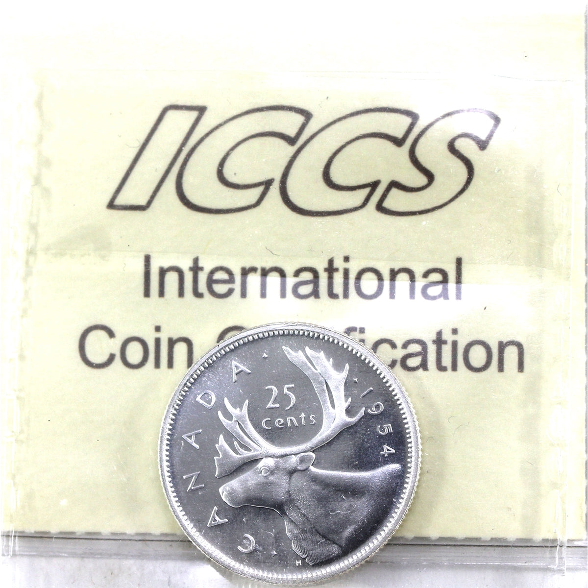 1954 Canada 25-cents ICCS Certified PL66