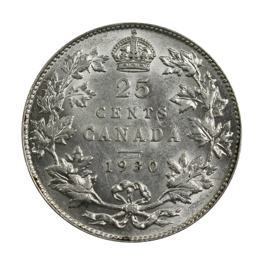 1930 Canada 25-cents EF-AU (EF45) $