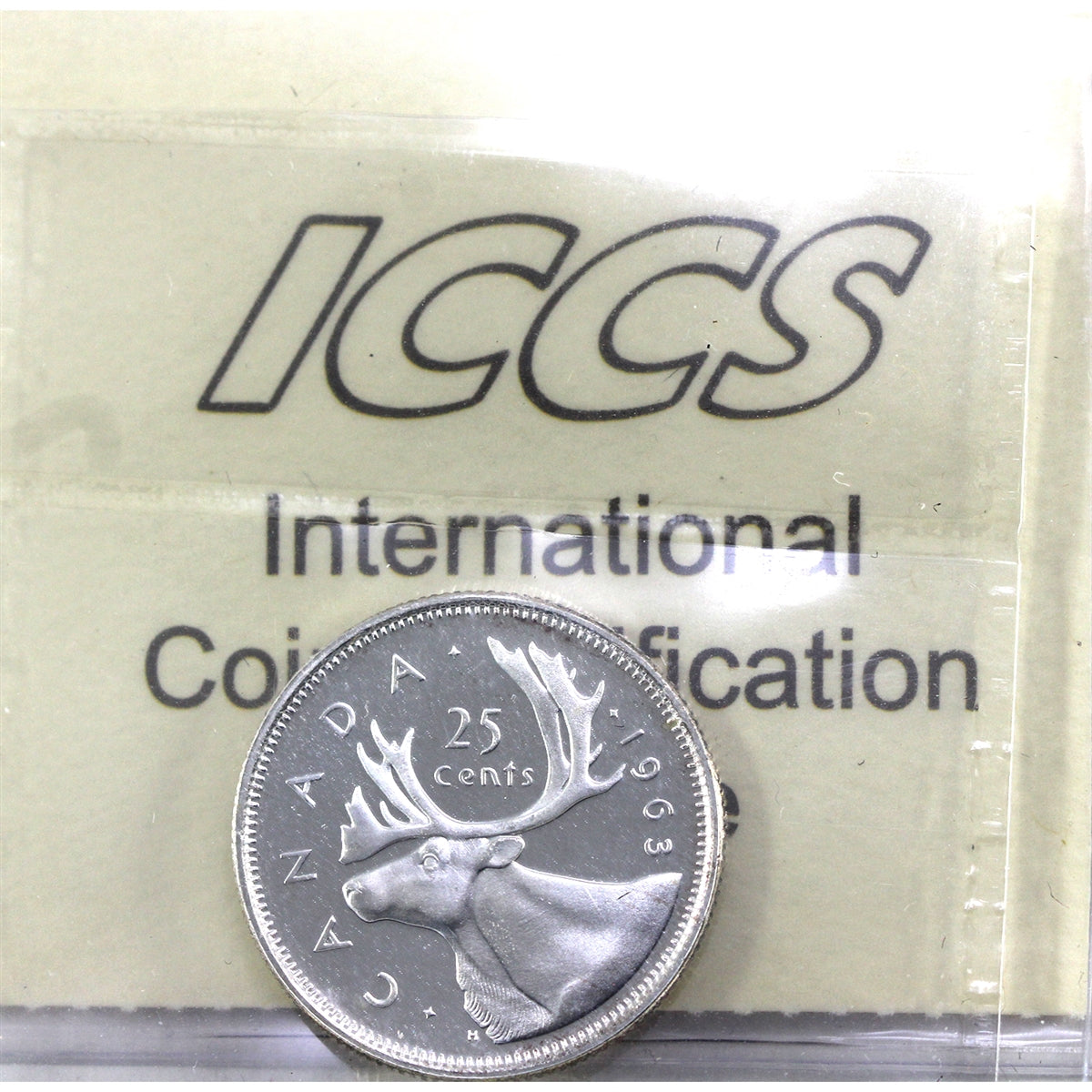 1963 Canada 25-cents ICCS Certified PL-65 Ultra Heavy Cameo