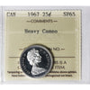 1967 Canada 25-cents ICCS Certified SP-65 Heavy Cameo