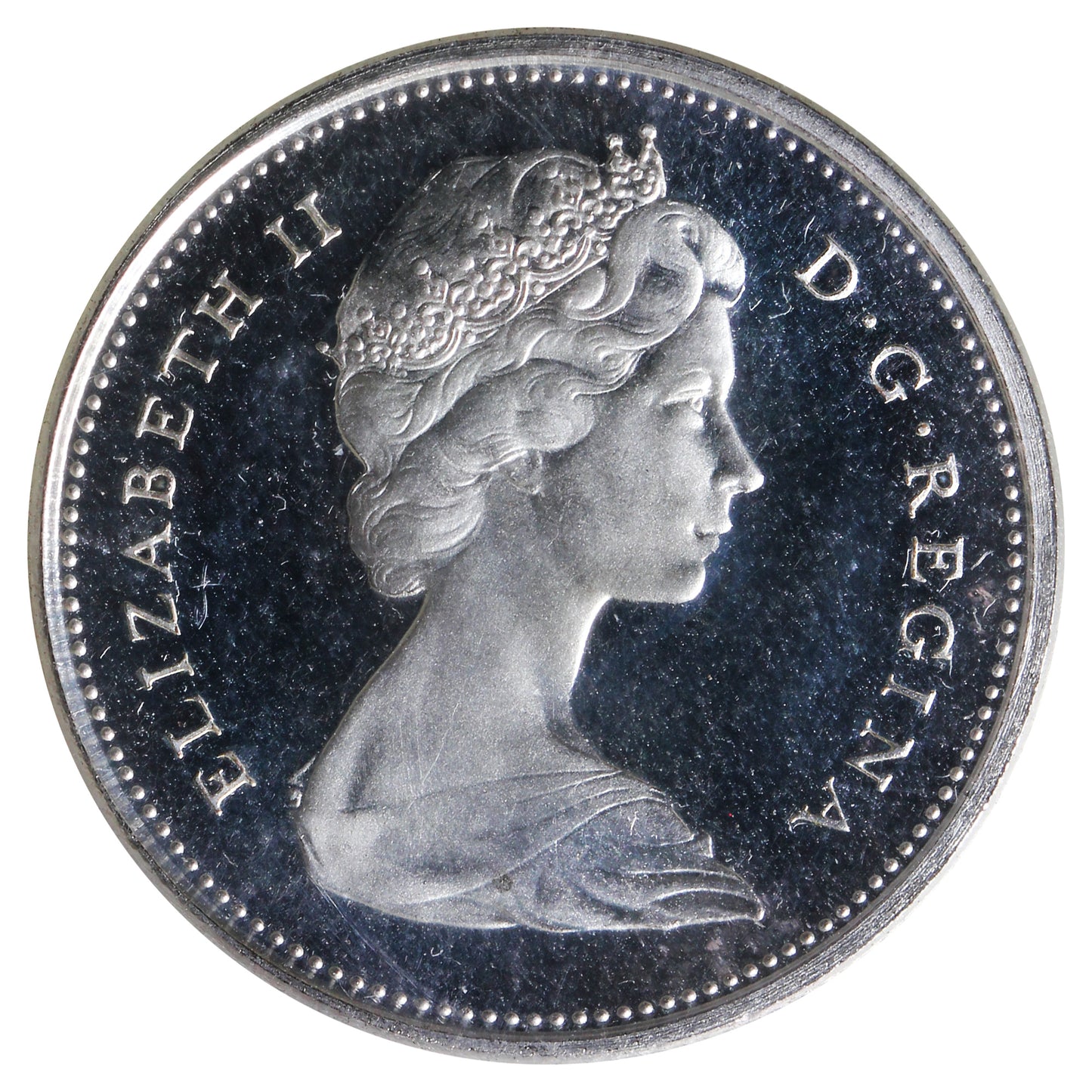 1967 Canada 25-cents ICCS Certified SP-65 Heavy Cameo