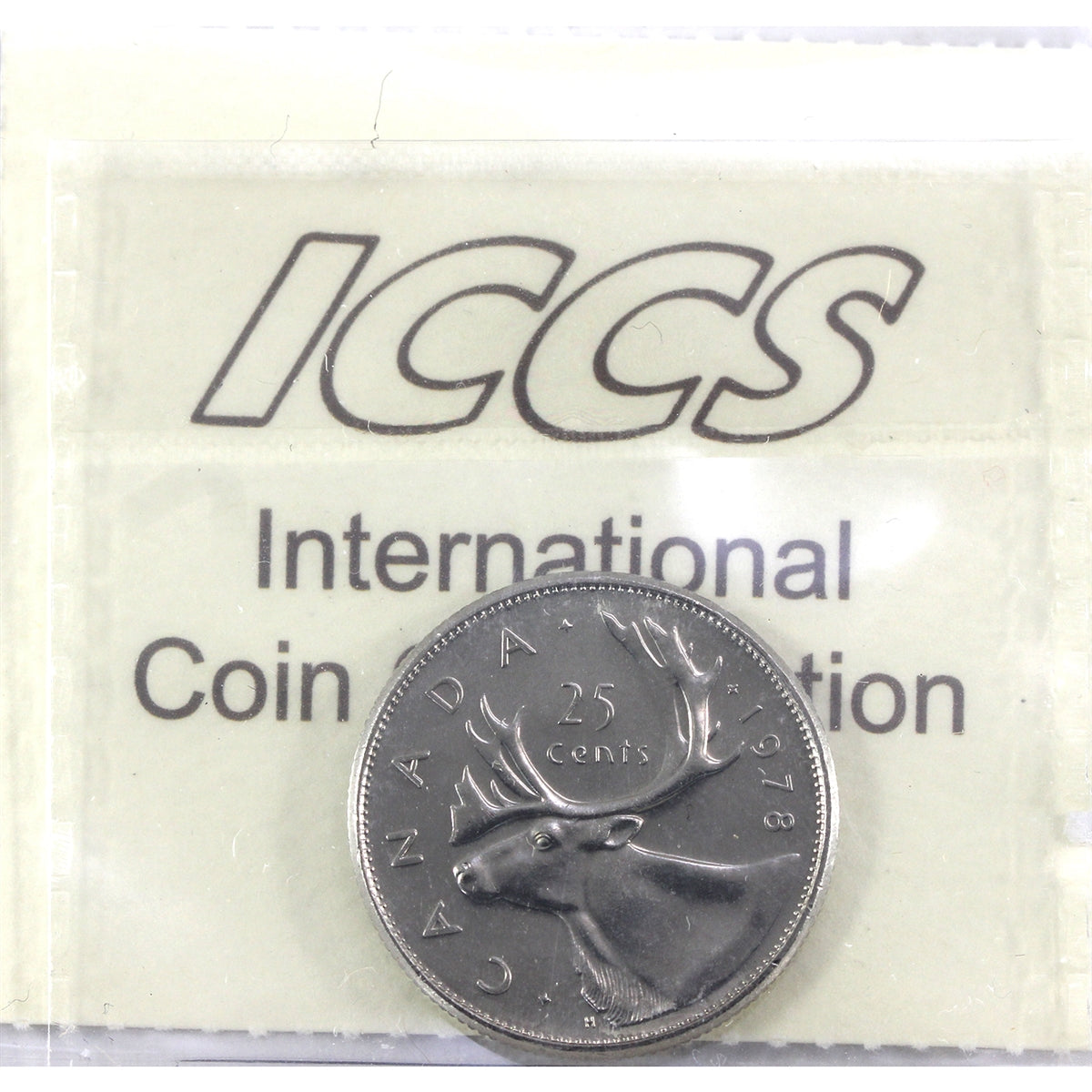 1978 Small Denticles Canada 25-cents ICCS Certified MS64