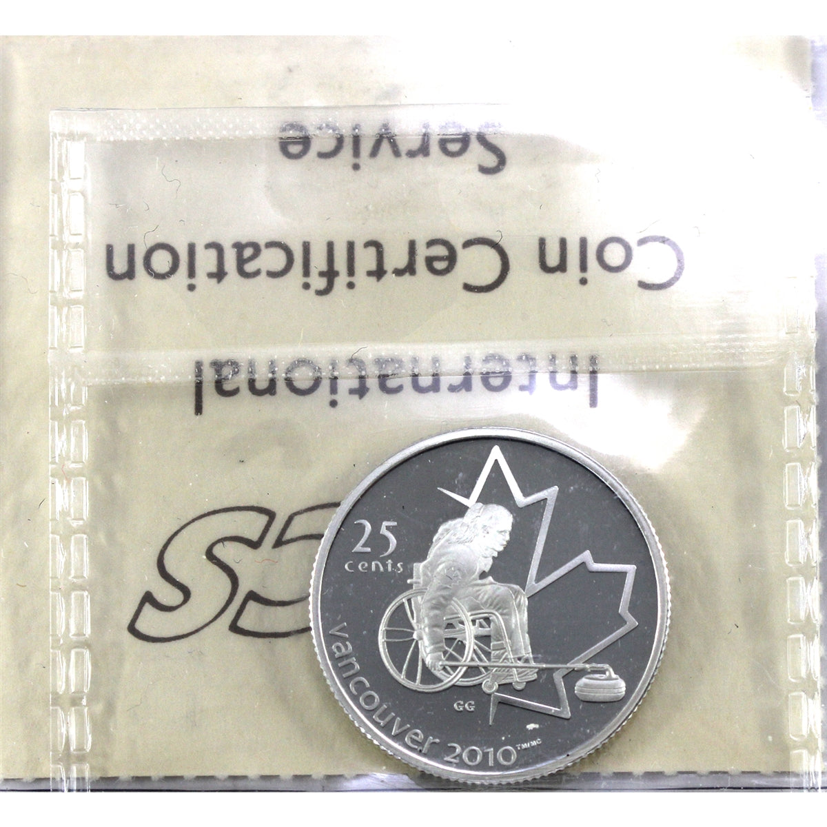 2007 Wheelchair Curling Canada Silver 25-cents ICCS Certified PF-67 Ultra Heavy Cameo