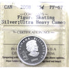 2008 Figure Skating Canada Silver 25-cents ICCS Certified PF-67 Ultra Heavy Cameo