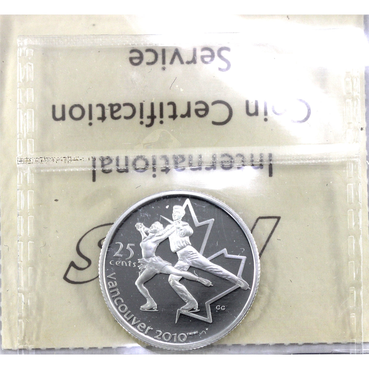 2008 Figure Skating Canada Silver 25-cents ICCS Certified PF-67 Ultra Heavy Cameo