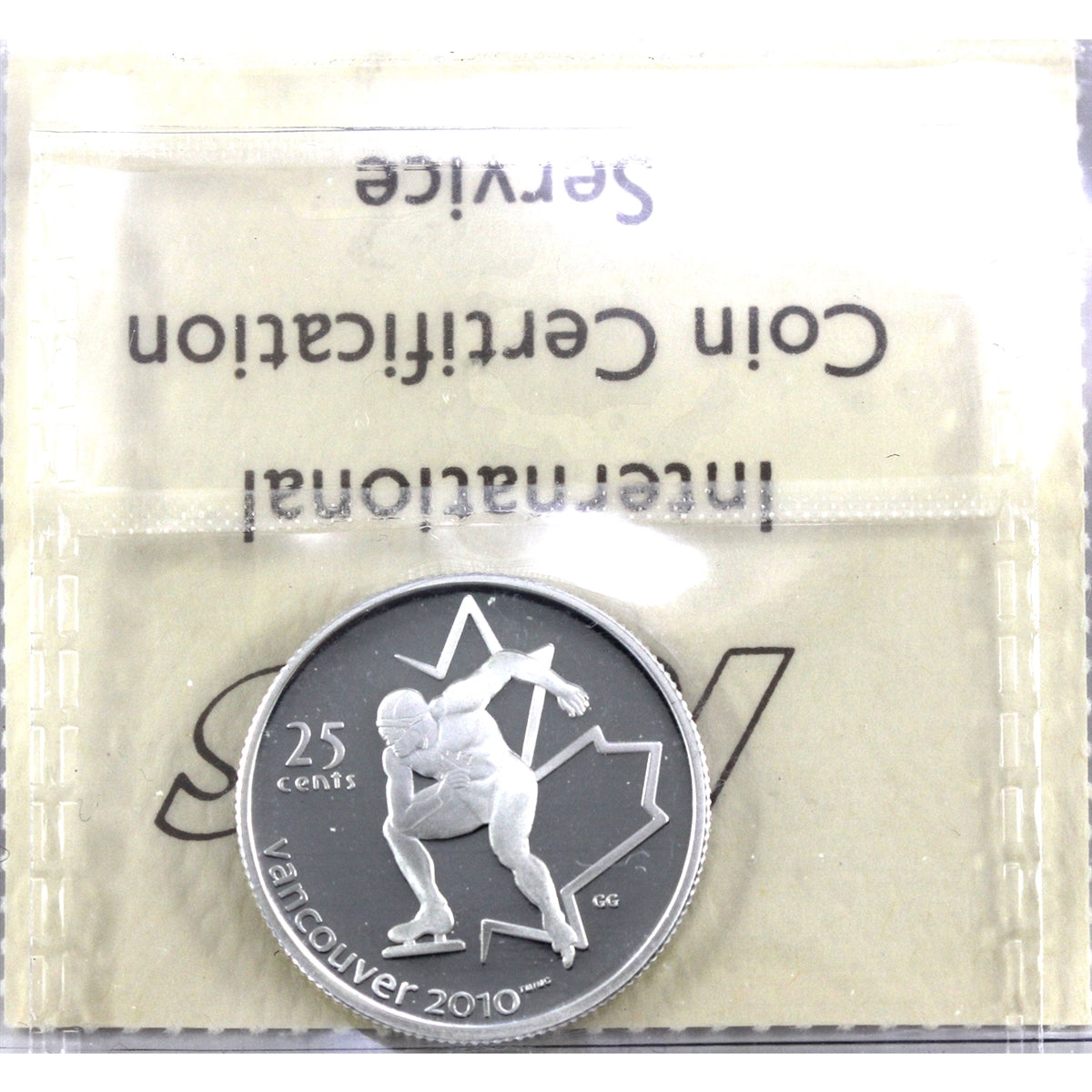 2009 Speed Skating Canada Silver 25-cents ICCS Certified PF-67 Ultra Heavy Cameo