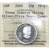 2009 Cross Country Skiing Canada Silver 25-cents ICCS Certified Ultra Heavy Cameo