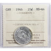 1946 Canada 25-cents ICCS Certified MS64