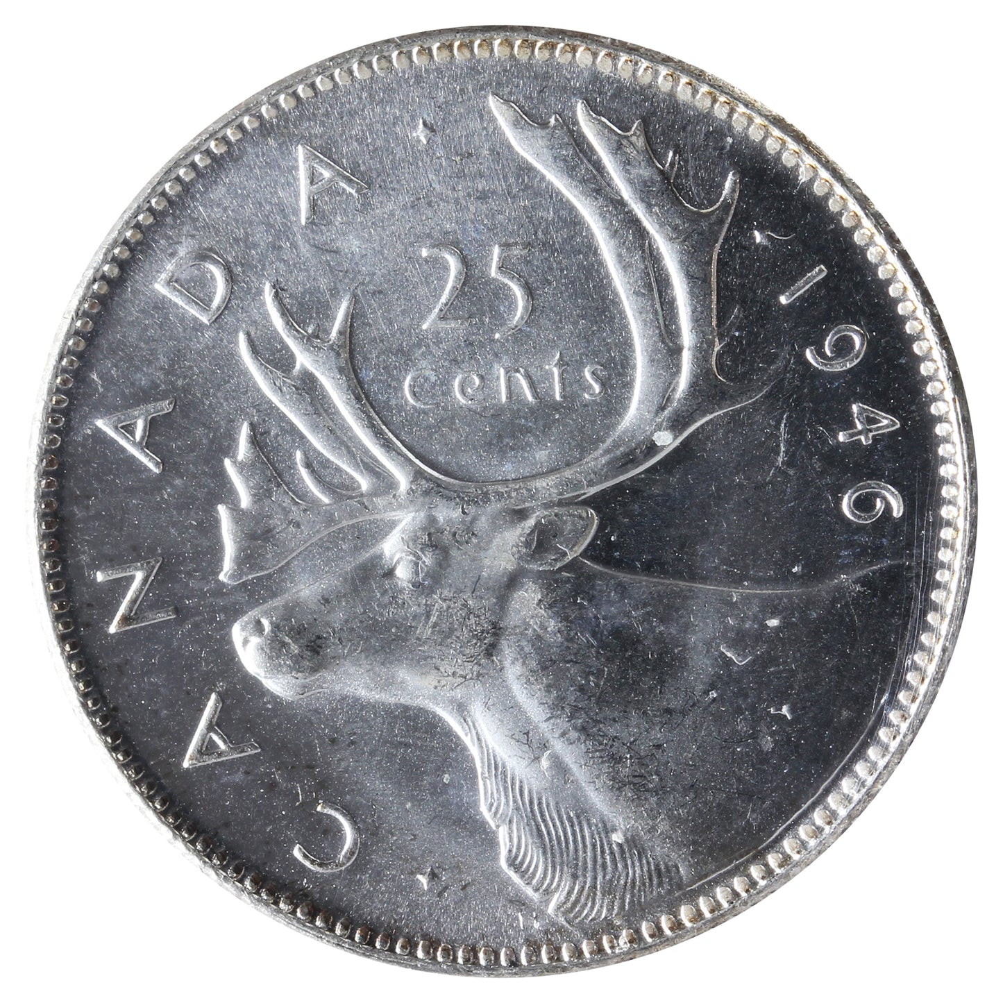 1946 Canada 25-cents ICCS Certified MS64