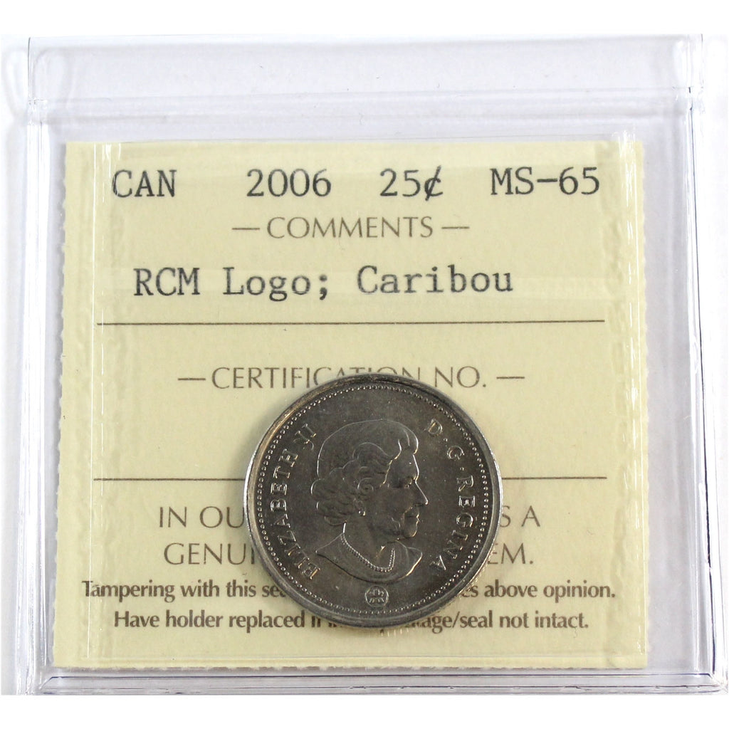 2006 RCM Logo Canada 25-cents ICCS Certified MS65