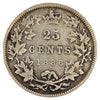 1886 6/3 Obv. 5 LBE Canada 25-cents VG-F (VG10) $