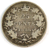 1886 Normal 6 Obv. 4 SBE Canada 25-cents G-VG (G6)